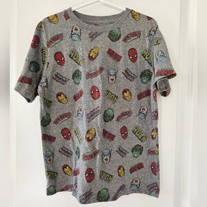sz7 Marvel Avengers Gray Tshirt Disney Comics Superheros Retro Nostalgia